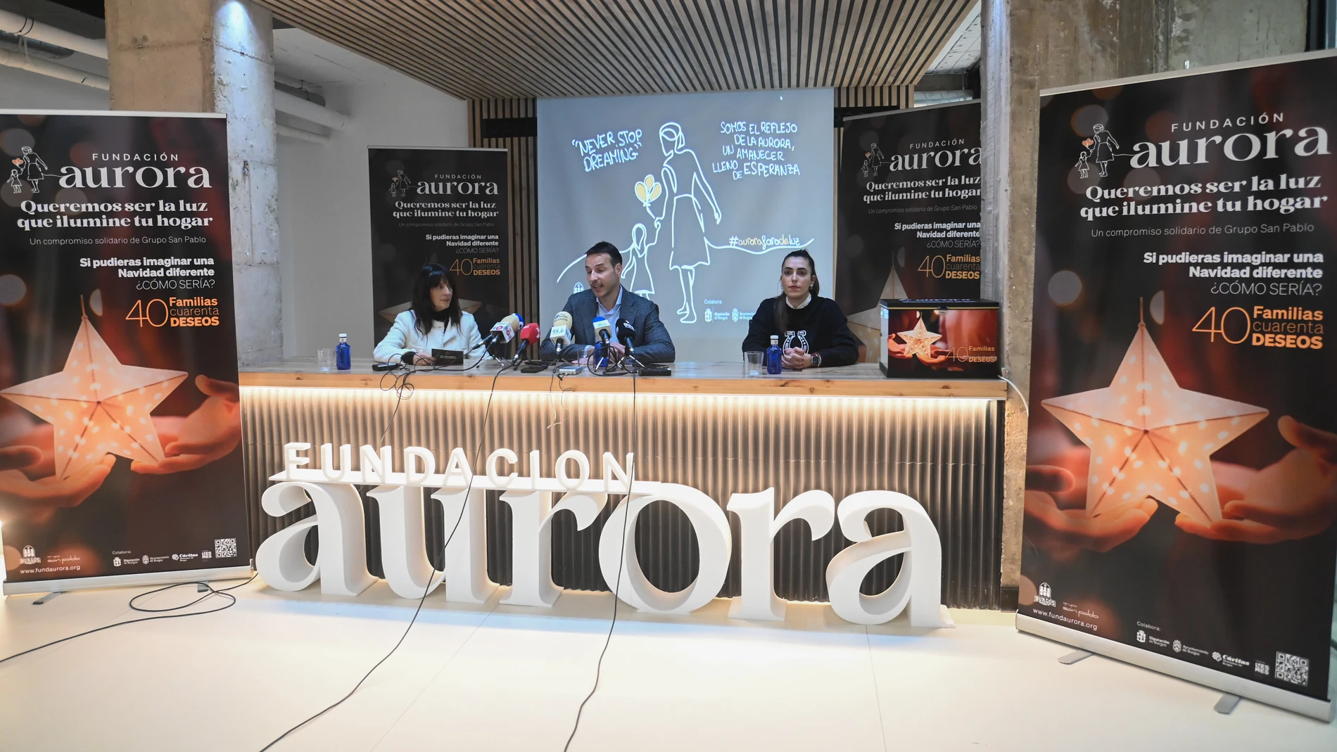 Presentación de la campaña ‘40 familias, 40 deseos’ de la Fundación Aurora
