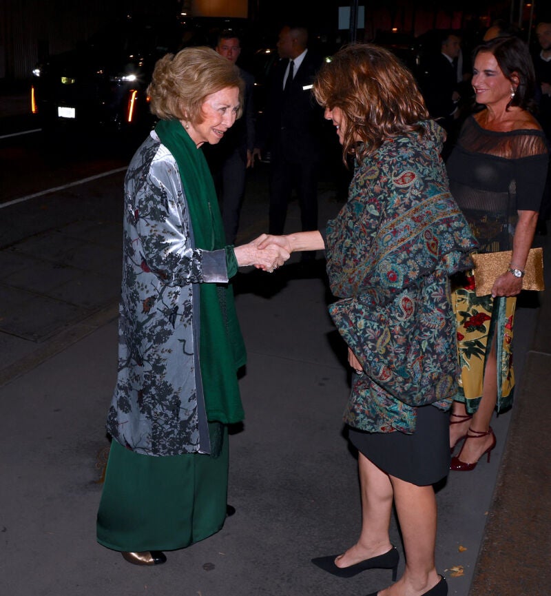 El look de la Reina Sofía en Nueva York.