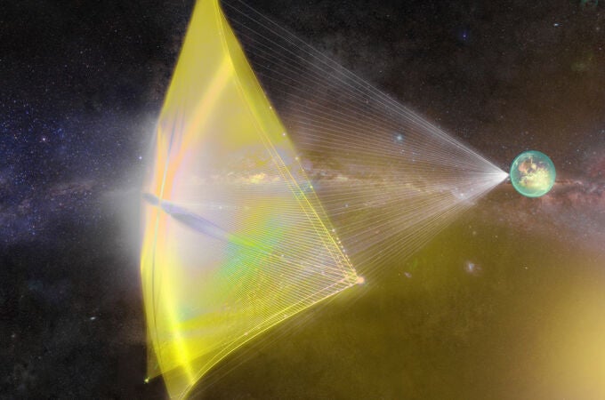 Miles de diminutas naves impulsadas por la luz para llegar a otras estrellas