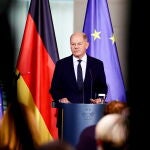 German Chancellor Scholz gives statement on results of US Elections