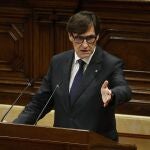 El presidente de la Generalitat, Salvador Illa, comparece ante el Parlament para explicar la gestión de la DANA en Catalunya por parte del Govern.