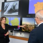 La Conselleira Ánxeles Vázquez en las instalaciones de Meteogalicia