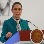 La presidenta de México, Claudia Sheinbaum, durante una rueda de prensa