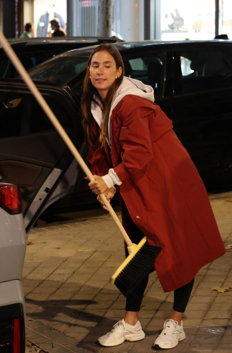 María Pombo en un punto de recogida.