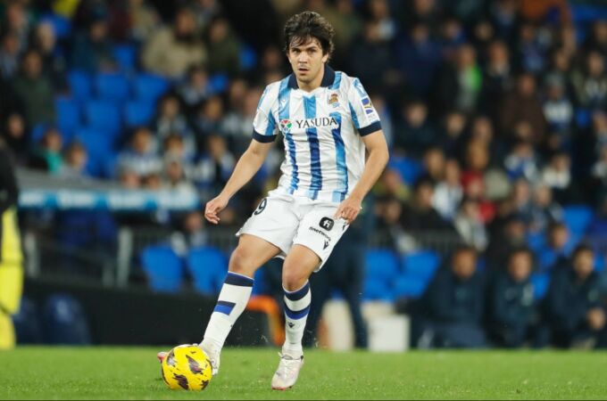 Jon Aramburu con la Real Sociedad