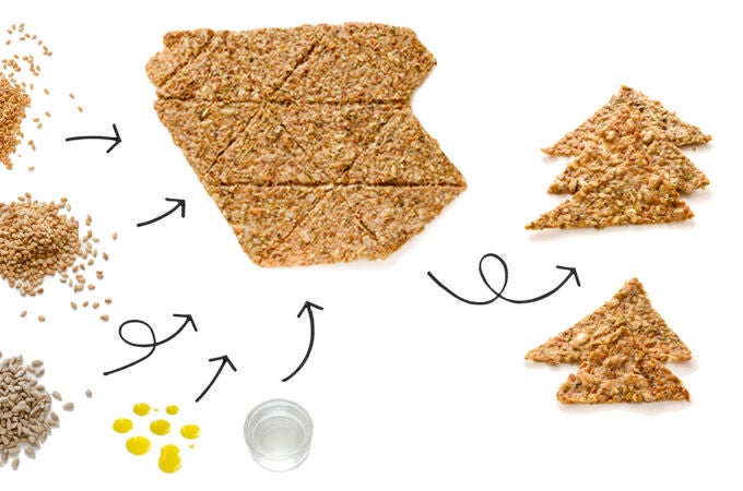 Receta de crackers de semillas super crujientes.