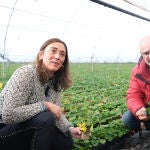 La consejera González Corral durante la jornada técnica y de campo en Chañe (Segovia)