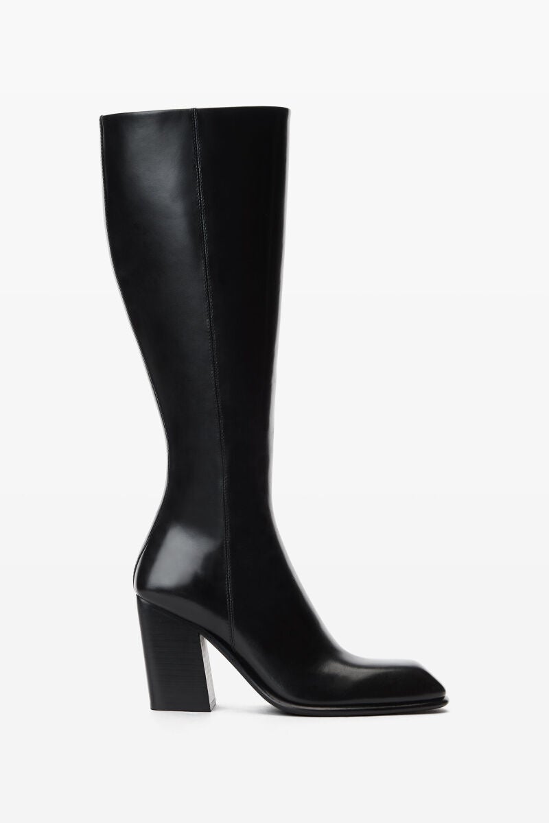 throttle 95mm knee-high boot in leather