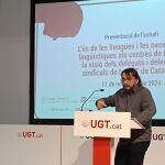 El secretario general de UGT de Cataluña, Camil Ros