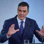 El presidente del Gobierno, Pedro Sánchez comparece en Moncloa después de la reunión del Consejo de Ministros 