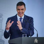 El presidente del Gobierno, Pedro Sánchez comparece en Moncloa después de la reunión del Consejo de Ministros 