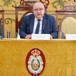 Alejandro Vázquez durante la conferencia ofrecida en la Real Academia Nacional de Farmacia