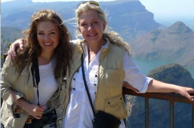 Thalía y su hermana, Ernestina Sodi