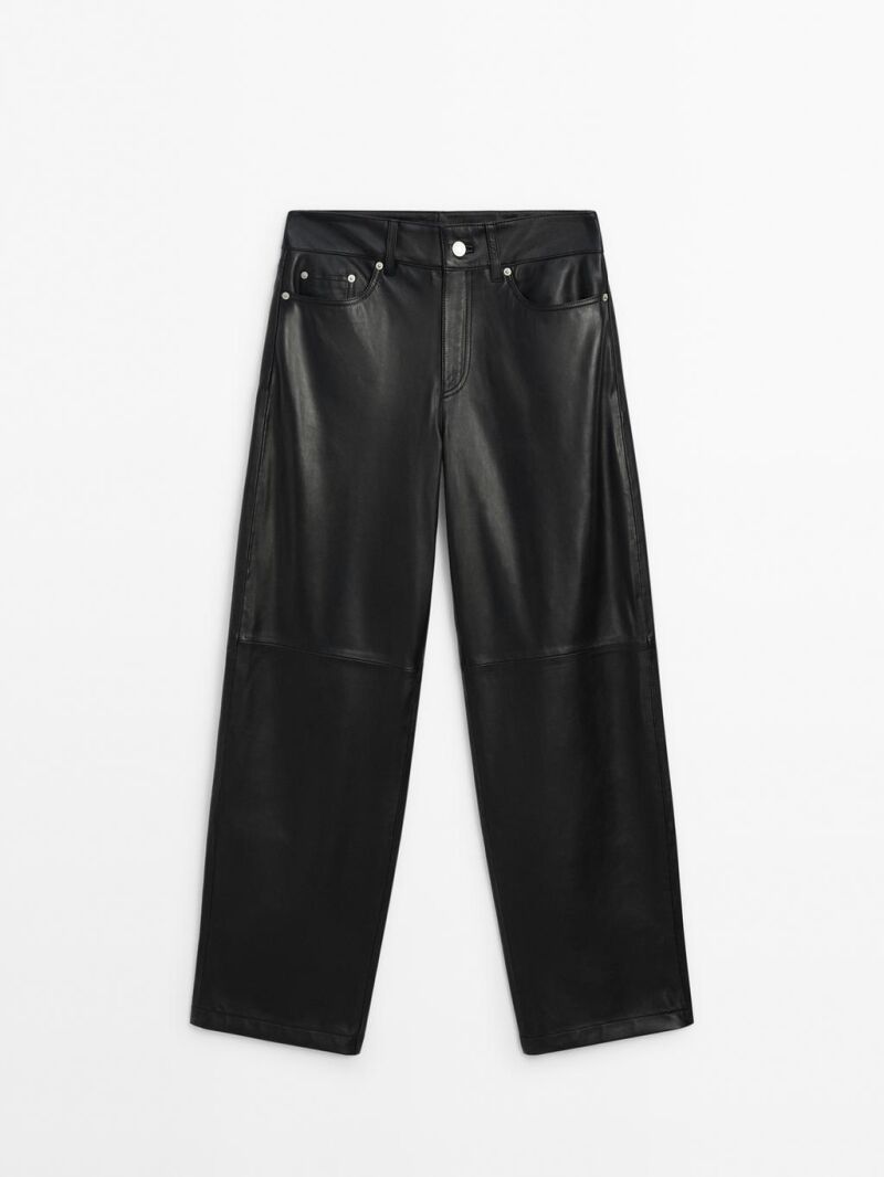 Pantalón piel napas straight fit