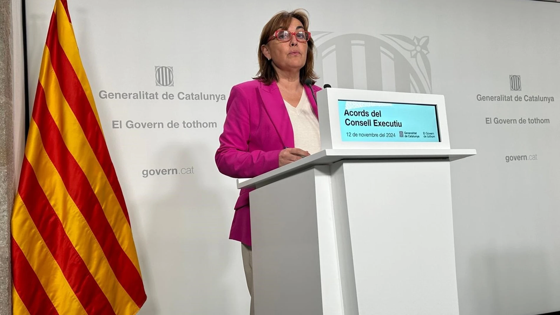 La portavoz del Govern, Sílvia Paneque, en rueda de prensa posterior al Consell Executiu EUROPA PRESS 12/11/2024