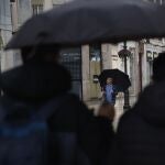 Paraguas en la calle Larios de Málaga