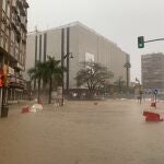 Calles completamente inundadas en Málaga