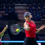 Paula Badosa, en un entrenamiento en Málaga previo a la Billie Jean King Cup