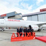 El presidente de Iberia, Marco Sansavini, presenta el nuevo avión A321 XLR