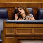 María Jesús Montero durante el pleno, en el Congreso de los Diputados.