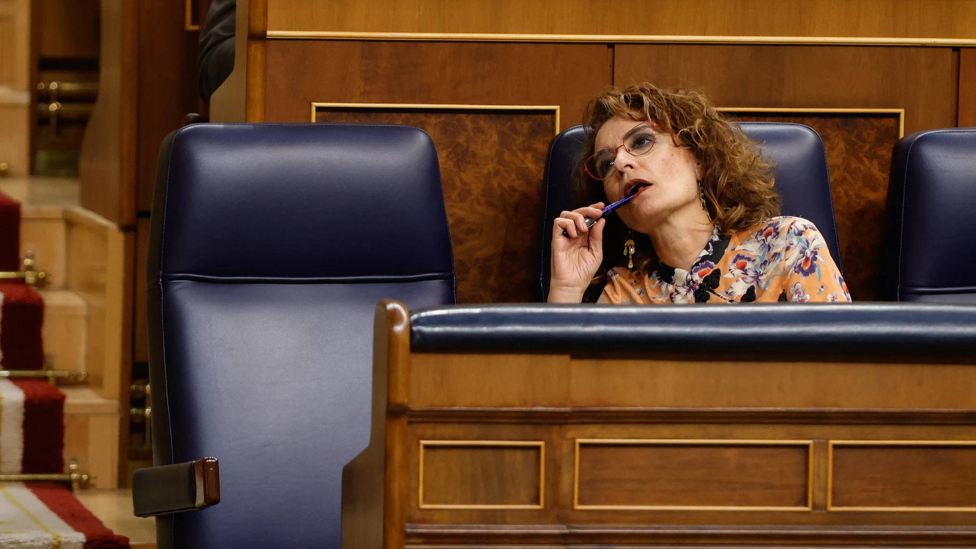 María Jesús Montero durante el pleno, en el Congreso de los Diputados.