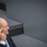 El canciller alemán, Olaf Scholz, en el Bundestag