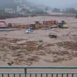 Río Benamargosa, en Málaga, desbordado