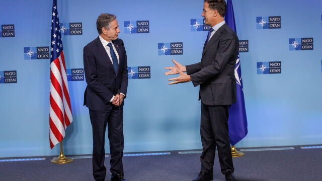 United States Secretary of State Antony Blinken meets with NATO Secretary General Mark Rutte and Allies in Brussels