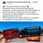 Avisan de una estafa en redes para obtener el Bonobur en Burgos a precios ventajosos