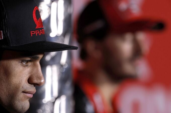 Jorge Martín y Pecco Bagnaia, este jueves en el circuito de Barcelona