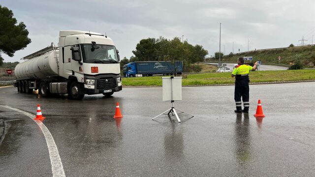 Imagen de un control de los Mossos d'Esquadra de la jornada del miércoles