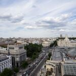 Vistas de Madrid desde la terraza del Circulo de Bellas Artes.