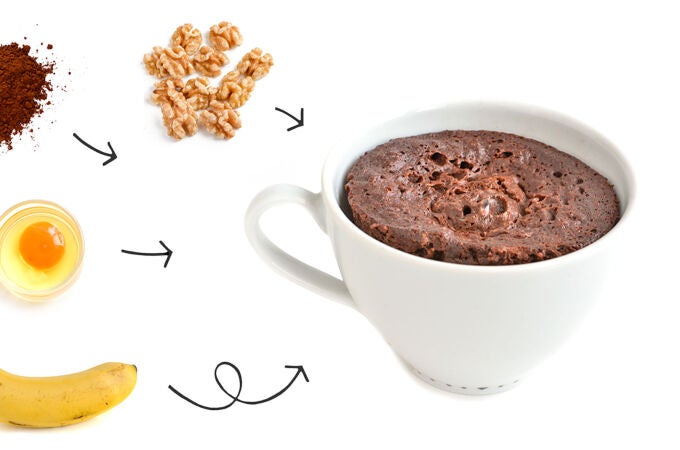 Receta de bizcochito en una taza