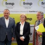 Leticia García junto a Álvarez Courel y José María Bravo antes de comparecer en la FRMP