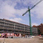 Estado actual de la nueva biblioteca de Carabanchel, actualmente en obras