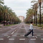 Imagen de la ciudad de Valencia durante la última alerta por DANA 