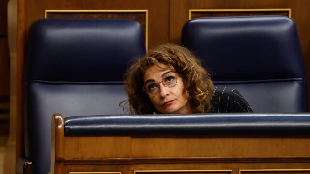 María Jesús Montero en el último pleno del Congreso de los Diputados.