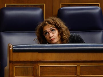 María Jesús Montero en el último pleno del Congreso de los Diputados.