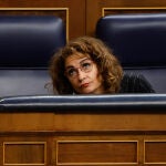 María Jesús Montero en el último pleno del Congreso de los Diputados.