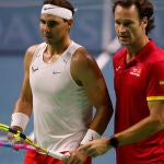 Entrenamiento del equipo español de tenis previo a las finales de Copa Davis