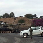 Israeli forces near the border with Lebanon