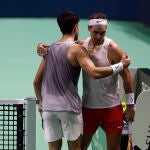 Entrenamiento del equipo español de tenis previo a las finales de Copa Davis