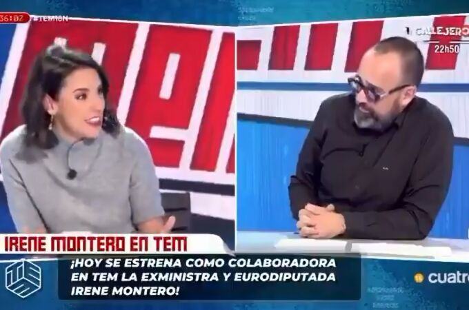 Así ha sido el debut de Irene Montero en el programa de Risto: «Quiero que te comprometas a decir 'todes'»