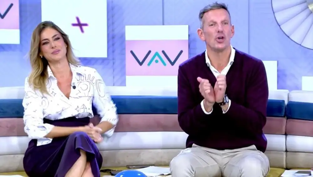 Verónica Dulanto y Joaquín Prat en el plató de 'Vamos a ver'