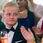 Marius Borg Høiby y su madre, la princesa heredera Mette-Marit, en un banquete en Oslo en junio de 2022