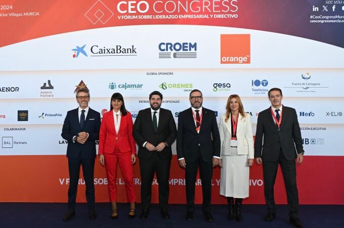 El jefe del Ejecutivo regional, Fernando López Miras, durante la inauguración del V Fórum sobre liderazgo empresarial y directivo ‘CEO Congress'