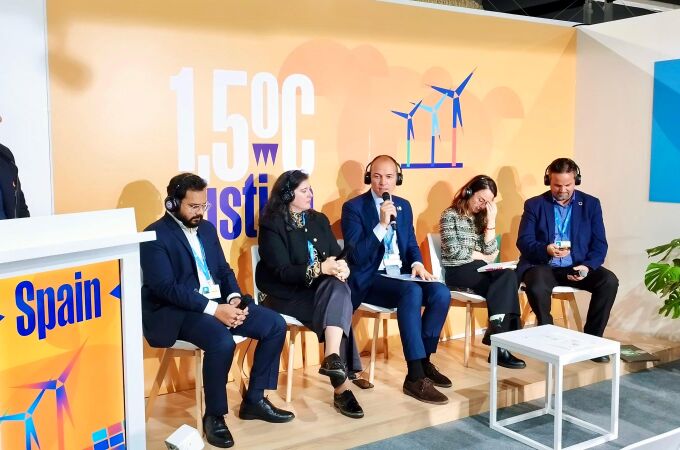 El concejal de Medio Ambiente de Valladolid, Alejandro García Pellitero, durante su participación en la COP 29