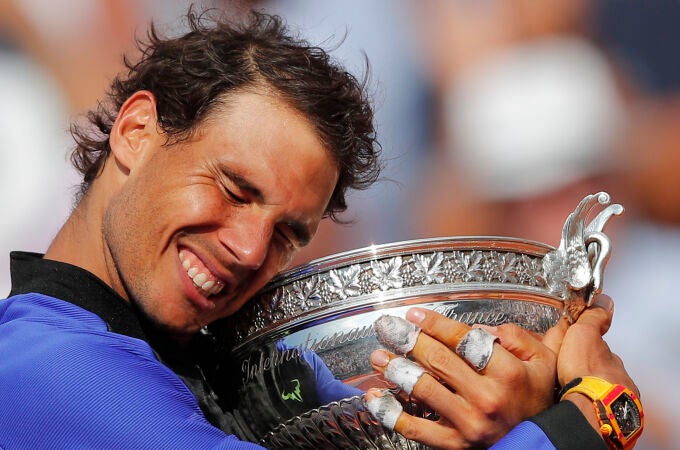 Rafa Nadal celebra en Roland Garros su décima consecución. 