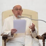 El Papa durante la audiencia general en el Vaticano