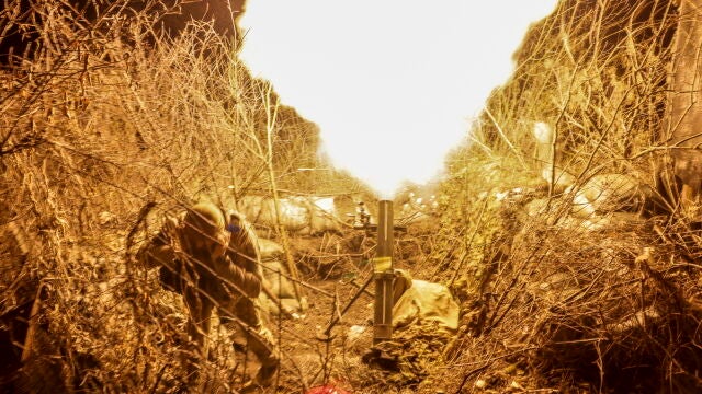 Ukrainian servicemen hold position near the Chasiv Yar in the Donetsk region